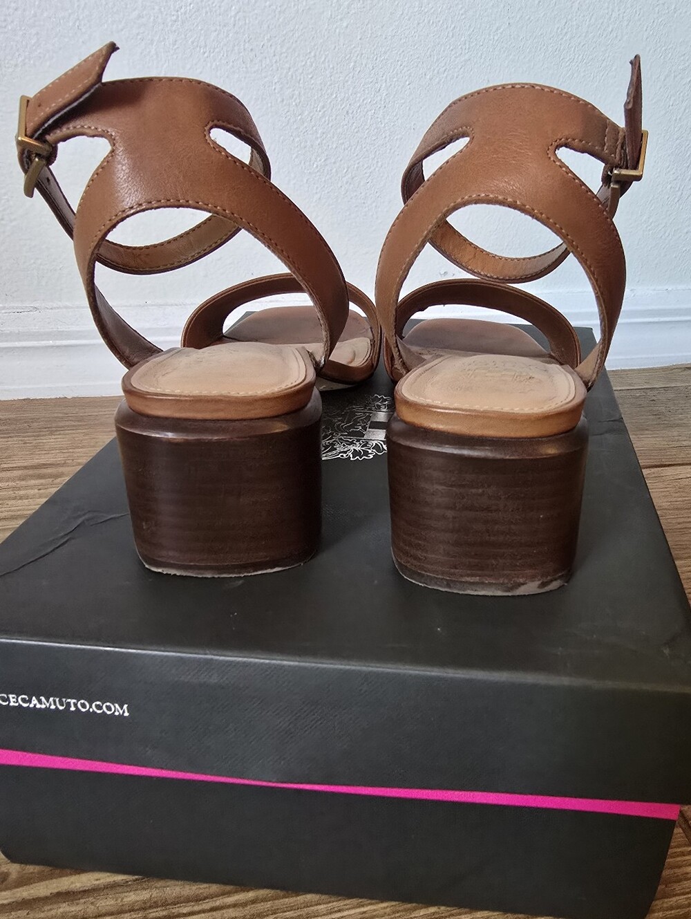 Vince Camuto Carliss Block Heeled Sandals - Picture 4 of 5